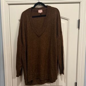 Show Me Your MuMu Brown V-Neck Sweater